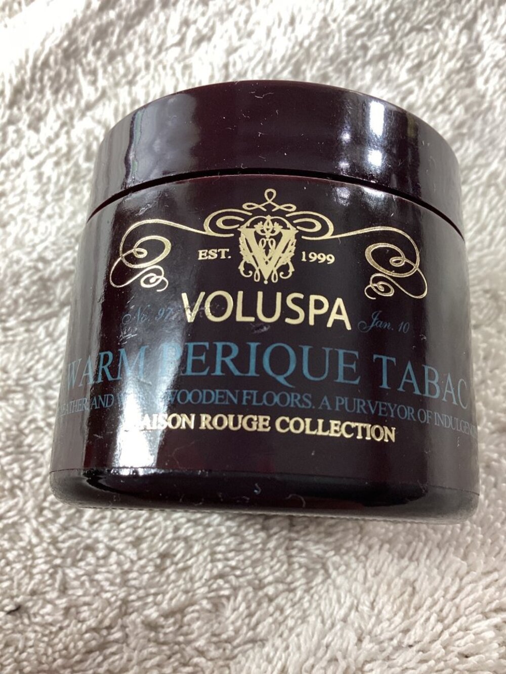 Voluspa Maison Rouge Warm Perique Tabac Candle 1.7oz Hand-Pour Luxury Fragrance